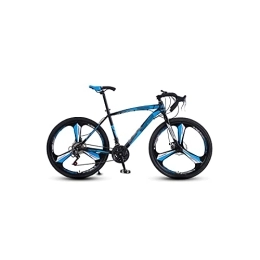   Fahrräder für Erwachsene Aluminum Alloy Road Bike 26-inch 24and 27-Speed Road Bicycle Dual Disc Brakes Road Bikes Ultra-Light Racing Bicycle (Color : Blue, Size : 24)