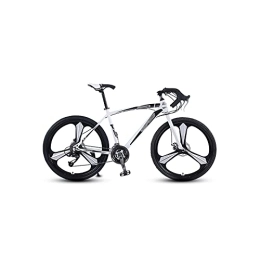   Fahrräder für Erwachsene Aluminum Alloy Road Bike 26-inch 24and 27-Speed Road Bicycle Dual Disc Brakes Road Bikes Ultralight Racing Bicycle (Color : White, Size : 24)