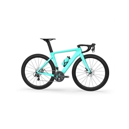   Fahrräder für Erwachsene Carbon Fiber Road Bike Complete Road Bike Kit Cable Routing Compatible (Color : Blue, Size : M)