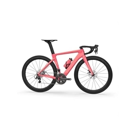   Fahrräder für Erwachsene Carbon Fiber Road Bike Complete Road Bike Kit Cable Routing Compatible (Color : Pink, Size : M)