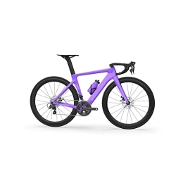   Fahrräder für Erwachsene Carbon Fiber Road Bike Complete Road Bike Kit Cable Routing Compatible (Color : Purple, Size : Large)