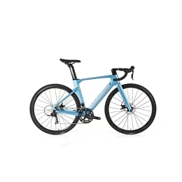   Fahrräder für Erwachsene Off Road Bike Carbon Frame 22 Speed Thru Achse 12 x 142 mm Disc Brake Carbon Fiber Road Bike (Color : Blue, Size : 48cm)