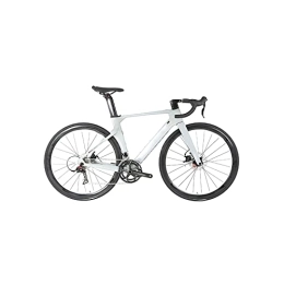   Fahrräder für Erwachsene Off Road Bike Carbon Frame 22 Speed Thru Achse 12 x 142 mm Disc Brake Carbon Fiber Road Bike (Color : White, Size : 48cm)