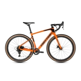   Fahrräder für Erwachsene Road Bike 700C Cross Country 11 Speed 40C Reifen für hydraulische Bremskettenschaltung (Color : Orange, Size : 11_48CM)