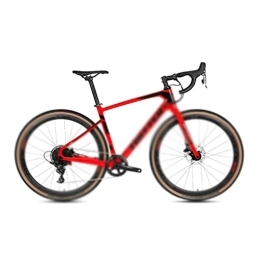   Fahrräder für Erwachsene Road Bike 700C Cross Country 11 Speed 40C Reifen für hydraulische Bremskettenschaltung (Color : Red, Size : 11_48CM)