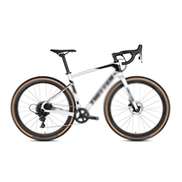   Fahrräder für Erwachsene Road Bike 700C Cross Country 11 Speed 40C Reifen für hydraulische Bremskettenschaltung (Color : White, Size : 11_48CM)