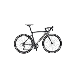   Fahrräder für Erwachsene Road Bike Carbon 700c Bicycle Carbon Road Bike with 18 Speeds Racing Road Bike Carbon Fiber Bike (Color : Gray, Size : 18speed)