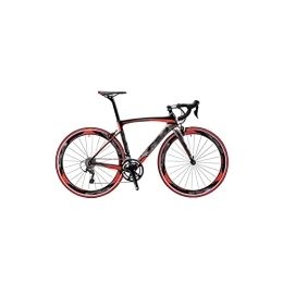   Fahrräder für Erwachsene Road Bike Carbon 700c Bicycle Carbon Road Bike with 18 Speeds Racing Road Bike Carbon Fiber Bike (Color : Red, Size : 18speed)
