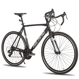 HH HILAND  HILAND 700C Aluminium Rennrad Road Bike, Shimano 21 Gänge 28 Zoll schwarz Gravelbike für Herren & Damen 53cm