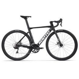 KOOTU  KOOTU Carbon Rennrad, T800 Leichtes Carbonfaser-Rahmen-Rennrad mit 105 R7000 22-Gang-Gruppenschaltung und mechanischer Scheibenbremse für Erwachsene.
