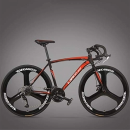 Lyyy  Lyyy Rennrad, Erwachsene hochgekohlt Stahlrahmen Ultra-Light Fahrrad, Carbon-Faser-Gabel Endurance-Straßen-Fahrrad, Stadtdienst Bike YCHAOYUE (Color : 3 Spoke Red, Size : 27 Speed)