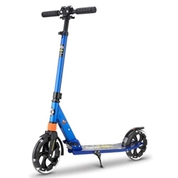FNN-Scooter Scooter Adult Scooter, Scooter, Youth Adult Scooter With Brake Belt Shock Absorber, One-button Folding Commuter Scooter, Load 120KG (non-electric) (Color : Blue)