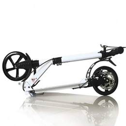FNN-Scooter Electric Scooter Adult Scooter, White Big Wheel Kick Scooter, Youth Adult Scooter With Double Brake Double Suspension, Stylish Folding Commuter Scooter, Load 150KG (non-electric)