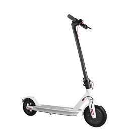 Allround Helmets Scooter Adults Electric Scooter, 30 km Long-Range, 250 W Motor Electric, Up to 20 km / h with 8.5 inch Solid Rubber Tires, Portable and Folding E-Scooter for Adults and Teenagers White, 36V7.8A