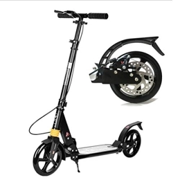 FNN-Scooter Scooter Big Wheel Kick Scooter, adult unisex scooter with disc brakes, black collapsible commuter scooter can carry 150KG, birthday gift for teenagers (non-electric)