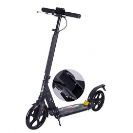 FNN-Scooter Electric Scooter Big Wheel Kick Scooter, Adult Youth Scooter With Pedal Brakes, Black Foldable Commuter Scooter, Birthday Gift For Ladies Men (non-electric)
