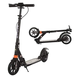 FNN-Scooter Electric Scooter Black Big Wheel Scooter, Youth Adult Scooter With Disc Brakes Double Shock Absorption, Foldable Commuter Scooter, Load 150KG (non-electric)