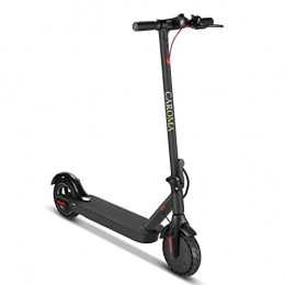 Caroma Electric Scooter E Scooter, E Scooter, Foldable for Adults, 270 Wh Electric Scooter, Up to 25 km Range, 8.5 Inch Solid Tyres, Aluminium Alloy Electric Scooter, with Headlight, Brake Light, Bells, Handbrake
