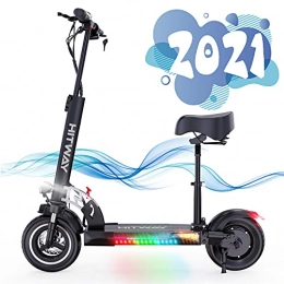 Electric Scooter Adult, H5 Electric Scooter With Seat Fast Scooter 800W Motor Max Speed 45km/h Foldable Electric Scooter with LCD display 10A Li-Ion battery Foldable E-Scooter