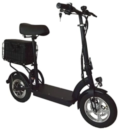 ELECTRIC SCOOTER WITH CARGO BAG, SUSPENSION & KEY MAX RANGE 15 MILES 12 INCH TYRES