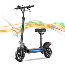 iScooter Electric Scooter Electric Scooter with Seat, iScooter iX5 Adult E-Scooter Fast, 600W Motor, 13Ah Li-Ion Large Battery, 40km Long Range, 3 Modes Speed Up To 45km / h, 10" Tires Pro Commuter Electric Scooter for Adults