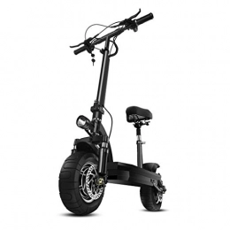TB-Scooter Electric Scooter Electric Scooters Adult 2400W Motor Max Speed 60km / h Double Drive 10 inch Off-road Vacuum Tire Folding Commuting Scooter with Seat and 60V Battery