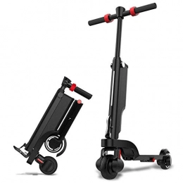 FUJGYLGL Scooter FUJGYLGL Foldable Electric Scooter, Top Speed 25km / H Four-fold Folding Portable Scooter with LED Lights for Youth Travel and Outdoor Activities