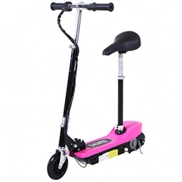 Homcom Electric Scooter HOMCOM Electric E Scooter Ride on Battery Kids Children Toys Scooters 120W Motor 24V - Pink