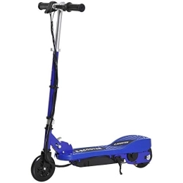 Homcom Scooter HOMCOM Kids Folding Electric Bike Children E Scooter Ride on Toy 2 x 12V Recharge Battery 120W Adjustable Height PU Wheels Suitable for 7 to 14 yrs - Blue