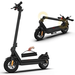 Electric Scooter SUV Off Road Electric Scoote, Folding Electric Scooters Adults, with 500W Motor Up To 40Km / H, 36V / 15.6Ah Removable Lithium Battery, Max Long-Range 65Km, 10" Vacuum Tire