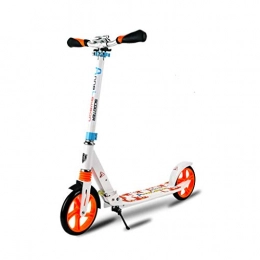 FNN-Scooter Scooter Adult Scooter, 2-wheel Scooter, Suitable for Young Teenagers Adults, Boys And Girls, Foldable Lightweight Shock Absorption Single Pedal Scooter, Anti-skid Pedal Scooter (Color : White)