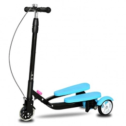 FNN-Scooter Scooter Adult Scooter, Three-wheeled Frog Scooter, Suitable for Children And Adolescents, Folding Flash Wheels Are Light-weight, Double-pedal Scooters, Anti-skid Pedal Scooter (Color : Blue)