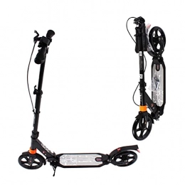 Calma Dragon Scooter Calma Dragon Urban Scooter JC-663, Folding, Scooter with Big Wheels 200m, for Adults and Children, with adjustable handlebars, material: aluminium, disc brake (Black)
