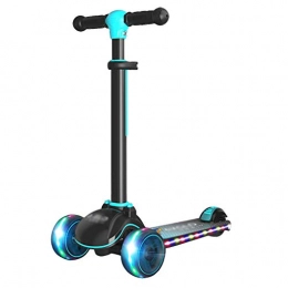 Kick Scooters Scooter CHUNLAN Folding Portable Scooter Boy Gravity Steering Kid Scooter 3 Wheels Girl Big Wheels Rear Wheel Brake With Shock Absorber