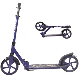 GO-RYDER Large 9 inch Wheel Kick/Push Scooter for Adults & Teens > Easy Folding > Adjustable Handlebars > Dual Suspension