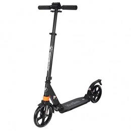 HyperMotion Scooter HyperMotion Foldable Scooter for Teenagers and Adults – With Strap and Large Wheels – Black Teen Scooter – 100kg Max. Weight Capacity - ABEC-9 Bearings