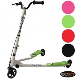 iScoot Scooter iScoot© Pro V3 Tri Push Swing Scooter Winged Speeder Tri Wheel 3 Wheel Kick Scooter Bobbi Board for Boys / Girls / Children - Pure Black