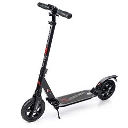 meteor Scooter Kick Scooter Titanium Big Air Wheel 200 mm City Scooter Folding In-Line Scooter for Adults & Children Toy Very Durable - Up to 100 kg Adjustable Height Pumped Wheels (Black)