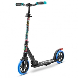 SereneLife Scooter Lightweight and Foldable Kick Scooter - Adjustable Scooter for Teens and Adult, Alloy Deck with High Impact Wheels (Graffiti)