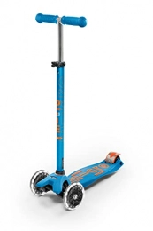 Micro Scooter MICRO Maxi Deluxe LED Scooters, Youth Unisex, Caribbean Blue (Blue) One Size