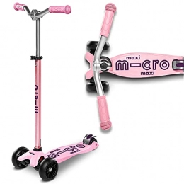 Micro Scooter Micro Maxi Deluxe Pro Scooter Pink Retro Chopper Style Handlebar Sporty Wide Wheeled