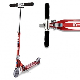 Micro Scooter Micro Scooter Stripe Sprite Red Boys Girls 2 Wheeled Aluminium 5 To 12 Years