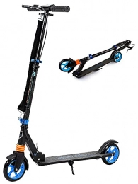 ONXE Scooter T-Style Stunt Scooter, Children's Scooter, Gift Folding City Scooter, Kick Scooter with Handbrake, Carry Strap, Height-Adjustable, Double Suspension System, for Adults and Children