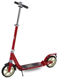 Scooride Scooter Scooride Jiffi J-40 Adult Scooter Big Wheel, Foldable and Portable Adjustable Height for Teens Adults Kick Scooter, Extra Large 2 Wheel Scooter, Red