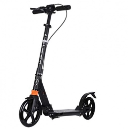 XBSLJ Scooter XBSLJ Kick Scooter, Kids Scooter Adult Kick Scooter 2 Wheels with Big Wheels and Disc Handbrake, Dual Suspension Folding Commuter Scooter Adult-Black