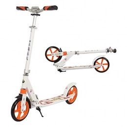 XBSLJ Scooter XBSLJ Kick Scooter, Kids Scooter Adult Kick Scooter Height Adjustable Bar & Widening Deck Big Wheels Glider with Front Suspension Teens Kids Age 12 Up-White