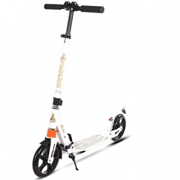 XBSLJ Scooter XBSLJ Kick Scooter, Kids Scooter Folding Adult Kick Scooter Big Wheels Dual Suspension Commuter Scooter with Hand Brake for Teens and Adults-White