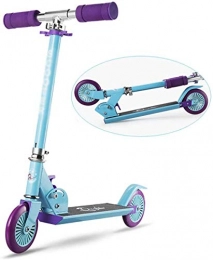 XBSLJ Scooter XBSLJ Kick Scooter, Kids Scooter Two Bare Feet 2 PCS PU Rubber Tire4 Adjustable Height Handlebar Quick-Release Folding System for Adults Teens Ages 6+-Blue