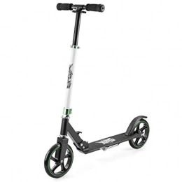 Xootz Big Wheel Scooter for Kids, Foldable with Adjustable Handlebars - Black