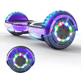 GeekMe Scooter GeekMe Hoverboards, Self Balancing Scooter, 6.5 inch Hoverboards with Bluetooth Speaker, LED Lights, Gift for Children.Christmas Gift (Purple)